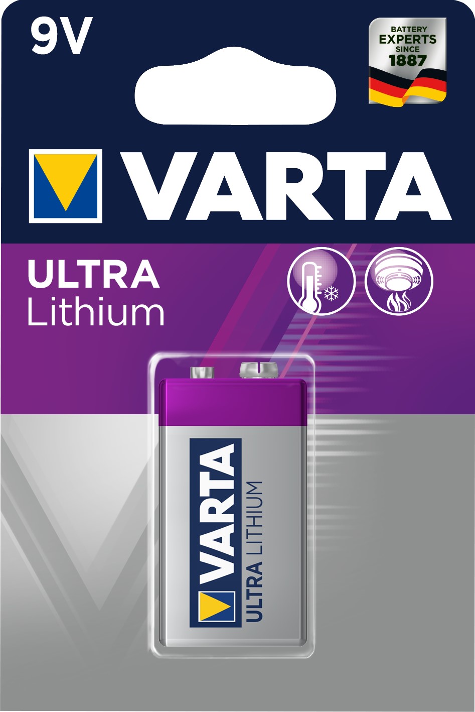 VARTA 9V x1 Pile lithium 1200mAh - Nord-Ouest Batteries