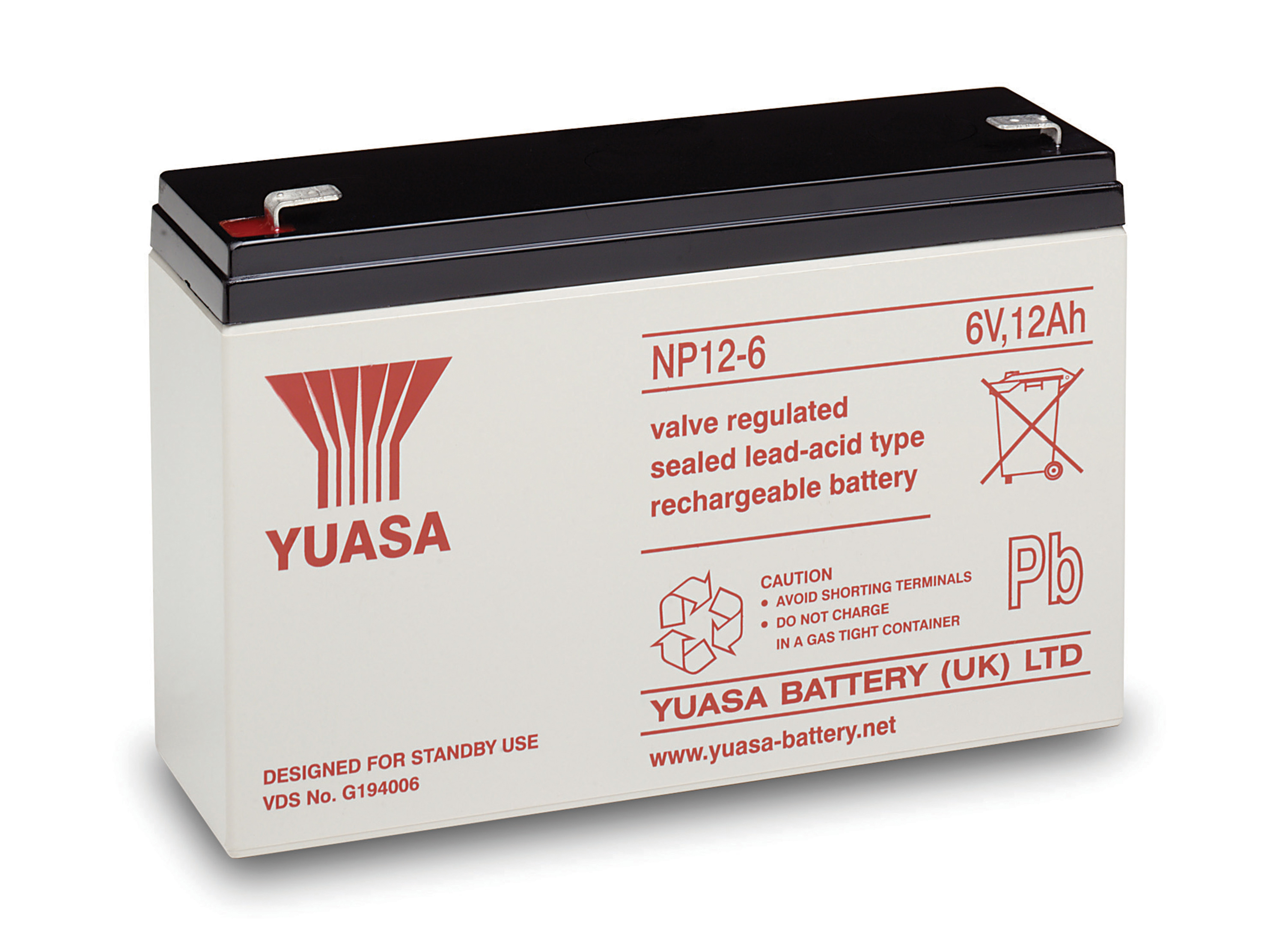 YUASA Plomb Etanche NP12-6 / 6V 12Ah YUASA