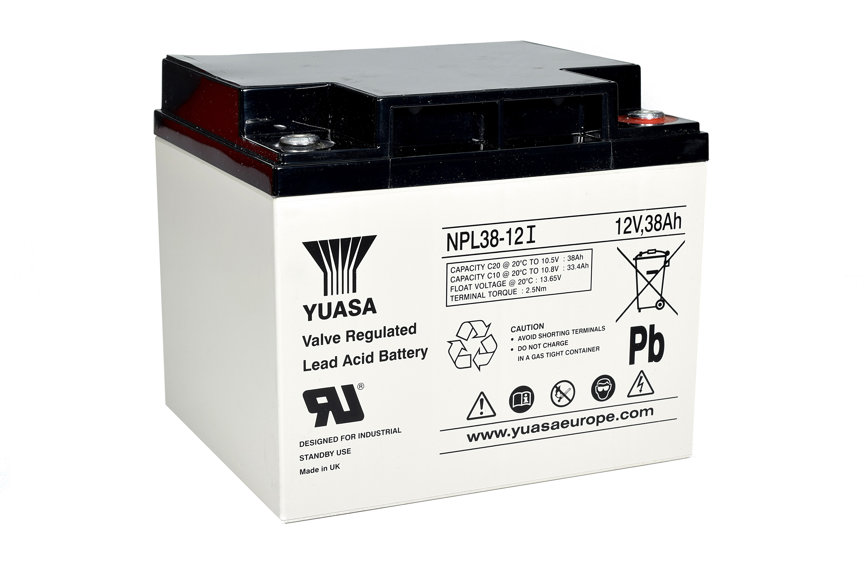 YUASA Plomb Etanche NPL38-12I / 12V 38Ah YUASA