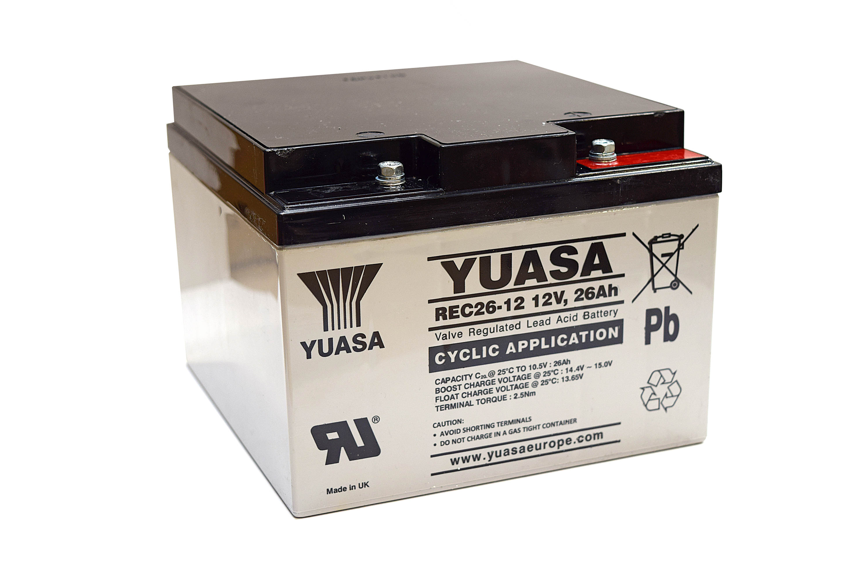 YUASA Plomb Etanche REC26-12I - applications cycliques 12V 26Ah YUASA