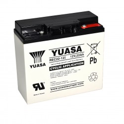 YUASA Plomb Etanche REC22-12I - applications cycliques 12V 22Ah YUASA